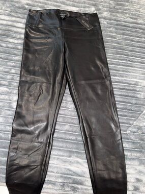Rachel Zoe Black Faux Leather Leggings with Tag